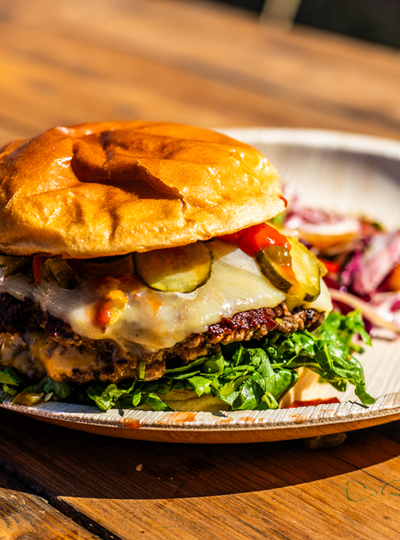 Burgers at nesta Camping